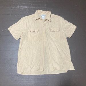 Allyson Whitmore Men's Light Tan Casual Shirt